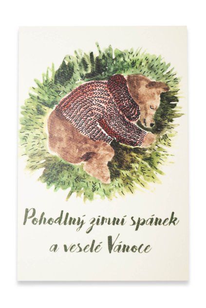 036 Pohodlný zimní spánek a veselé Vánoce