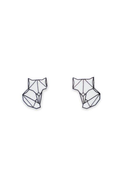 Náušnice origami | Liška spící